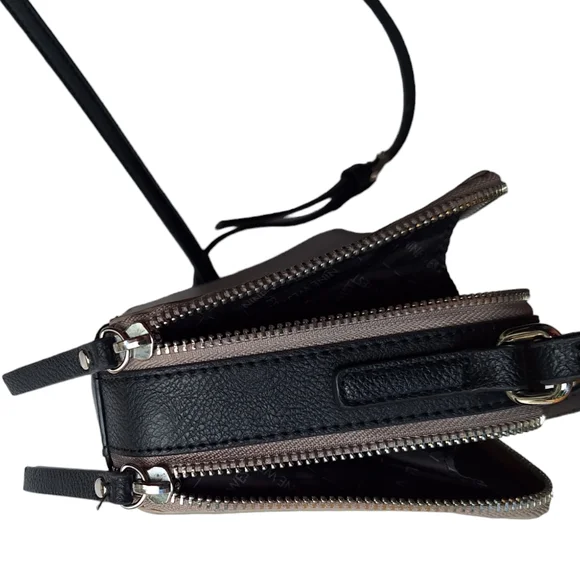 Nine West grey taupe and black crossbody bag - Picture 5 of 9